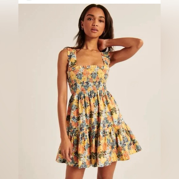 Abercrombie & Fitch Dresses & Skirts - Abercrombie & Fitch Women's Smocked Bodice Easy Mini Dress |  Size XL